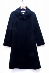 【209279】NINA RICCI ニナリッチ  カシミヤ混ウール ロングコート  ・M ブラックのサムネイル