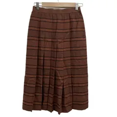 DIOR/ChristianDior(ディオール/クリスチャンディオール) ロングスカート サイズM レディース美品  - ブラウン×黒 ボーダー