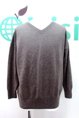 【202793】UNITED ARROWS ユナイテッドアローズ  ウール100％ ドロップショルダー Vネックニット セーター レディース