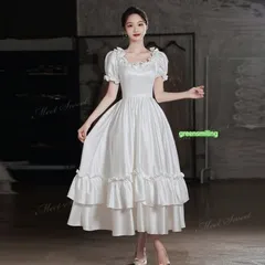 ウェディングドレス フリル 半袖 ホワイト Aライン ロング 二次会 結婚式 披露宴 前撮り 後撮り 発表会 花嫁 ウエディングドレス