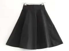 【215598】EPOCA エポカ  ナイロン　Aライン　フレア　膝丈スカート  ・38 マットブラック
