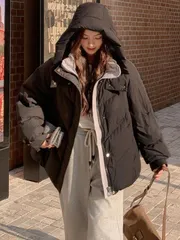 中綿コート 中綿ジャケット フード付き コート ショート丈 女性用 防寒着 ダウンジャケット レディース ダウンコート 大人 韓国風