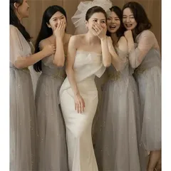 ウエディングドレス 二次会 前撮り 大きいサイズ 結婚式 二次会ドレス 実物画像あり 海外挙式 ウェディングドレス