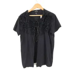 美品 tricot COMME des GARCONS トリココムデギャルソン TQ T093 ブラウス F コットン 麻 半袖 フリル レディース AN2514A41 美品 tricot COMME des GARCONS トリココムデギャルソン TQ T093