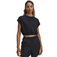 アンダーアーマー レディース トップス シャツ Tシャツ Under Armour Motion Bubble Hem Short Sleeve TShirt BlackJet Gray ブラック