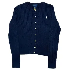 XL ポロラルフローレン レディース ケーブル カーディガン ネイビー