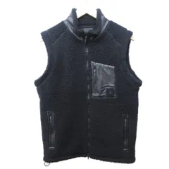 ブリーフィング BRIEFING 22AW フリースベスト ボア WarmdArt 切替 フェイクレザー M 黒 ブラック BRG223M10 1230