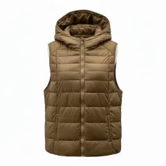 GU 日本 ヴィンテージ フード 軽量 ダウン ベスト 1735