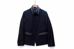 【215317】NO ID. ノーアイディ  ラムレザー切替 ナポレオンジャケット メンズ  ・1 ブラック