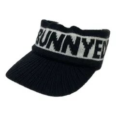 中古 マスターバニーエディション MASTER BUNNY EDITION サンバイザー フリー 黒 ブラック ニットバイザー ビッグロゴ