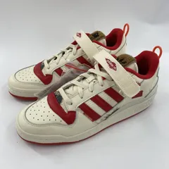 【中古】Home Alone × adidas Forum Low Cream White/Off White スニーカー 28cm GZ4378 レッド アイボリー アディダス[10]
