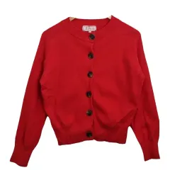 ROPE PICNIC レッド カーディガン 38 レーヨン ブレンド