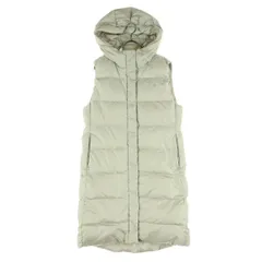 PLST プラステ ノースリーブ ロング丈 ダウンベスト S ホワイト レディース 古着