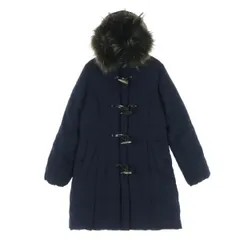 INED イネド 長袖 ダッフルコート 11 ブラック フード取り外し可 レディース 古着