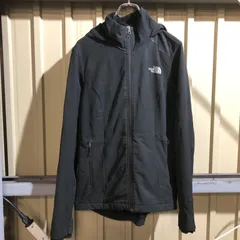 1352 THE NORTH FACE ナイロンジャケット ブラック M ザ・ノースフェイス フルジップ 裏起毛 ワンポイント 刺繍ロゴ 古着卸 アメリカ仕入