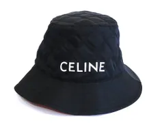 【218596】CELINE セリーヌ  キルティング バケットハット　ナイロンツイル　国内正規品　Lサイズ 2AUB0930C ブラック