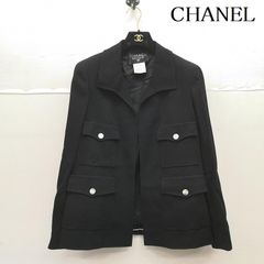 美品 シャネル ビジューグリポアボタン ジャケット ブラック - メルカリ