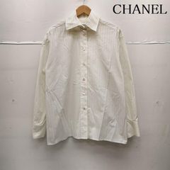 CHANEL 2011春夏 リボンタイハイネック コットン ブラウス シャネル