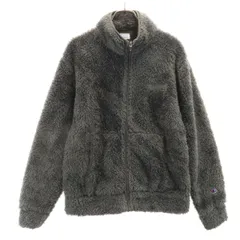 Champion チャンピオン ボア フリースジャケット M グレー メンズ 古着