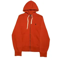 M POLO RALPH LAUREN(ポロラルフローレン) オレンジ 起毛 フード ジップアップ