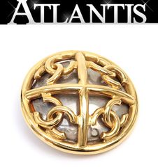 広尾店】 シャネル CHANEL トリプル ココマーク ブローチ ゴールド 94A