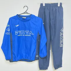 【221993】 FINTA フィンタ　キッズ　スポーツウェア　上下セット　長袖　ウエストゴム　150  ・ ブルー/ネイビー