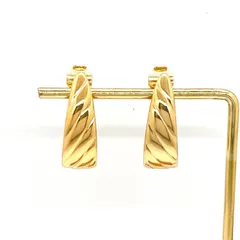 美品★MONET モネ イヤリング フープ 大ぶり 太め ヴィンテージ ゴールド ボリューム