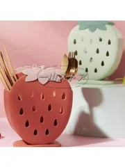 1個 ストロベリー型キッチン用品オーガナイザーラック