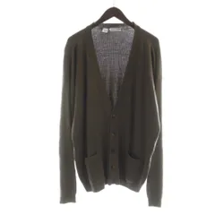 ジョルジオアルマーニ GIORGIO ARMANI ニットカーディガン 長袖 シングル Vネック M カーキ ■GY11 /MQのサムネイル