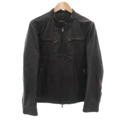 バーバリーブラックレーベル BURBERRY BLACK LABEL シングル ライダース ジャケット レザー 革ジャン M 黒 ブラック BMP25-714-09 /AE ■GY50