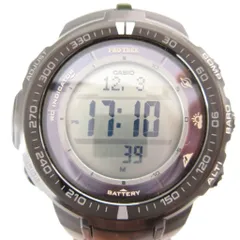 カシオ CASIO プロトレック 腕時計 電波ソーラー デジタル ラバーバンド 黒 ブラック PRW-S3000 /UO