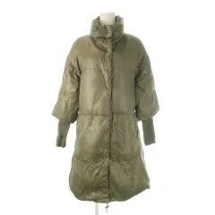 セオリー Theory ダウンコート ロング 袖リブ 切替 2 緑 カーキ /CK6 ■GY60