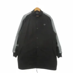 フレッドペリー FRED PERRY ブルゾンジャケット インナー中綿ベスト付き ライン バイカラー ロゴ刺繍 L 黒 ブラック /AH21 ■GY44のサムネイル