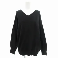 グローバルワーク GLOBAL WORK ニット セーター 長袖 Vネック プルオーバー M 黒 ブラック /GV