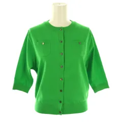 キャバン CABaN ファインポリエステル ハーフスリーブポケットカーディガン ニット S グリーン /ES ■OS