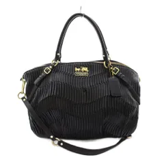 コーチ COACH 16264 マディソンギャザー 2WAY ハンドバッグ ショルダーバッグ レザー 黒 /YM