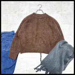 新品タグ付 スピック＆スパン LAMAプルオーバー リャマ混 ニット ブラウン F