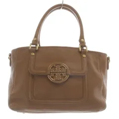 トリーバーチ TORY BURCH レザー トートバッグ ハンドバッグ 茶色
