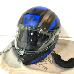 OGK KABUTO オージーケーカブト AEROBLADE-6 DYNA フルフェイスヘルメット 除菌消臭済 Mサイズ ブラック ブルー オートバイ ツーリング ライディング バイカー バイク用品 ◇TA3966