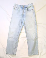 【226311】ZARA ザラ  ジーンズ　デニムパンツ　ボトムス　ボタンフライ　コットン100％　EUR38  ・ ライトブルー