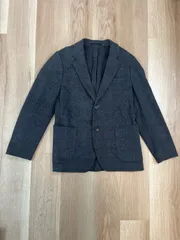 【226194】UNIQLO ユニクロ  コンフォートジャケット　グレンチェック　サイズXS メンズ  ・ ダークグレー