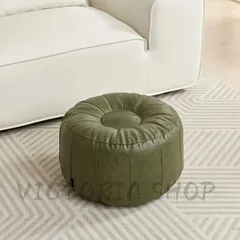 フットレスト オットマン クッション モロッコ風 ラウンド フェイクレザー 収納付きカバー おしゃれ かわいい 北欧 インテリア リビング 寝