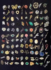 【vintage】ブローチ　ヴィンテージ　まとめ売り　大量　100点