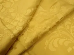 平和屋着物●長襦袢　袷　辻が花地紋　鬱金色　半衿刺繍　正絹　逸品　CABB4573yc