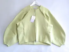 【225416】Adam et Rope' アダム エ ロペ  24SS 【サステナブル素材】ダンボールニット　コクーンブルゾン  ・ GAL-04050-A ライトグリーン