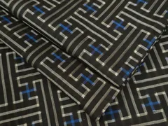 平和屋着物●本場大島紬　龍郷絣　秋名バラ　正絹　逸品　CABB4626yc