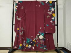 平和屋着物○結城紬 色無地 柿色 正絹 逸品 未使用 CAAW8416yc - メルカリ