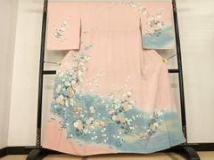 平和屋着物○訪問着 友禅 作家物 花鳥文 暈し染め 正絹 逸品
