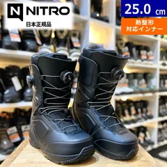 25-26 NITRO TEAM BOA WIDE カラー:Black 25cm ナイトロ チーム ボア メンズ スノーボードブーツ 熱成型対応のサムネイル