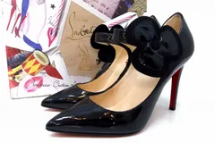 【225745】Christian Louboutin クリスチャンルブタン  20周年 限定モデル パテントレザー　クローバー　デザインヒールパンプス  ・37.5